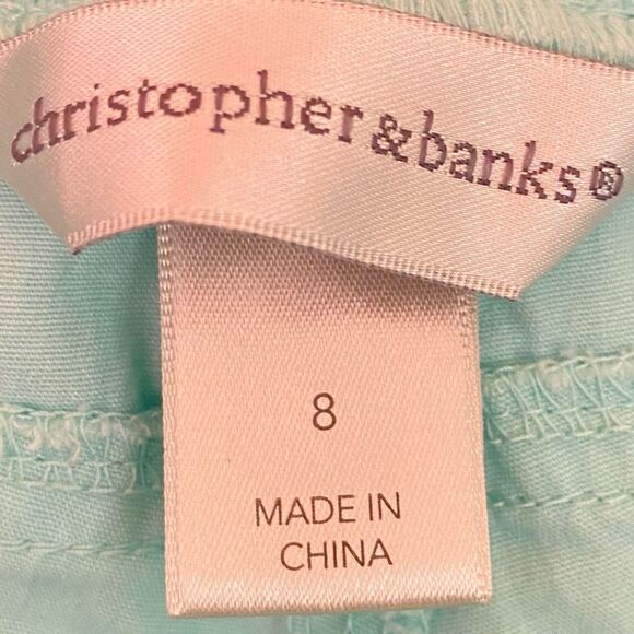 Christopher & Banks Light Blue Capris Womens Size 8 Cropped Pants with Pockets - Picture 6 of 8